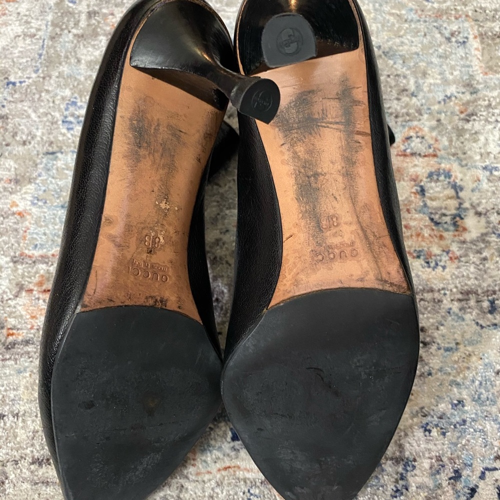 Gucci leather low calf / high ankle boots Black - Picture 5 of 6